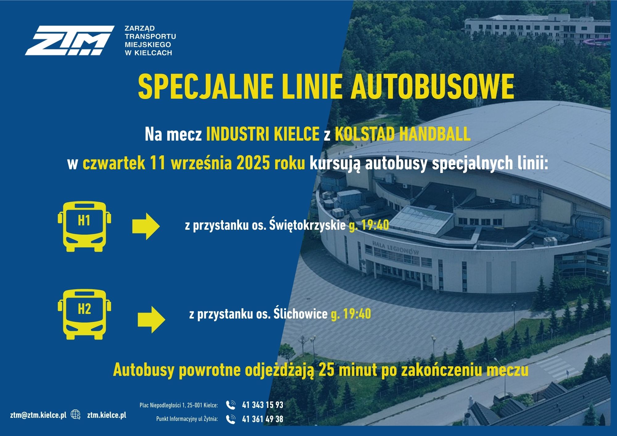 Specjalne linie H1 i H2 na najblizszy mecz