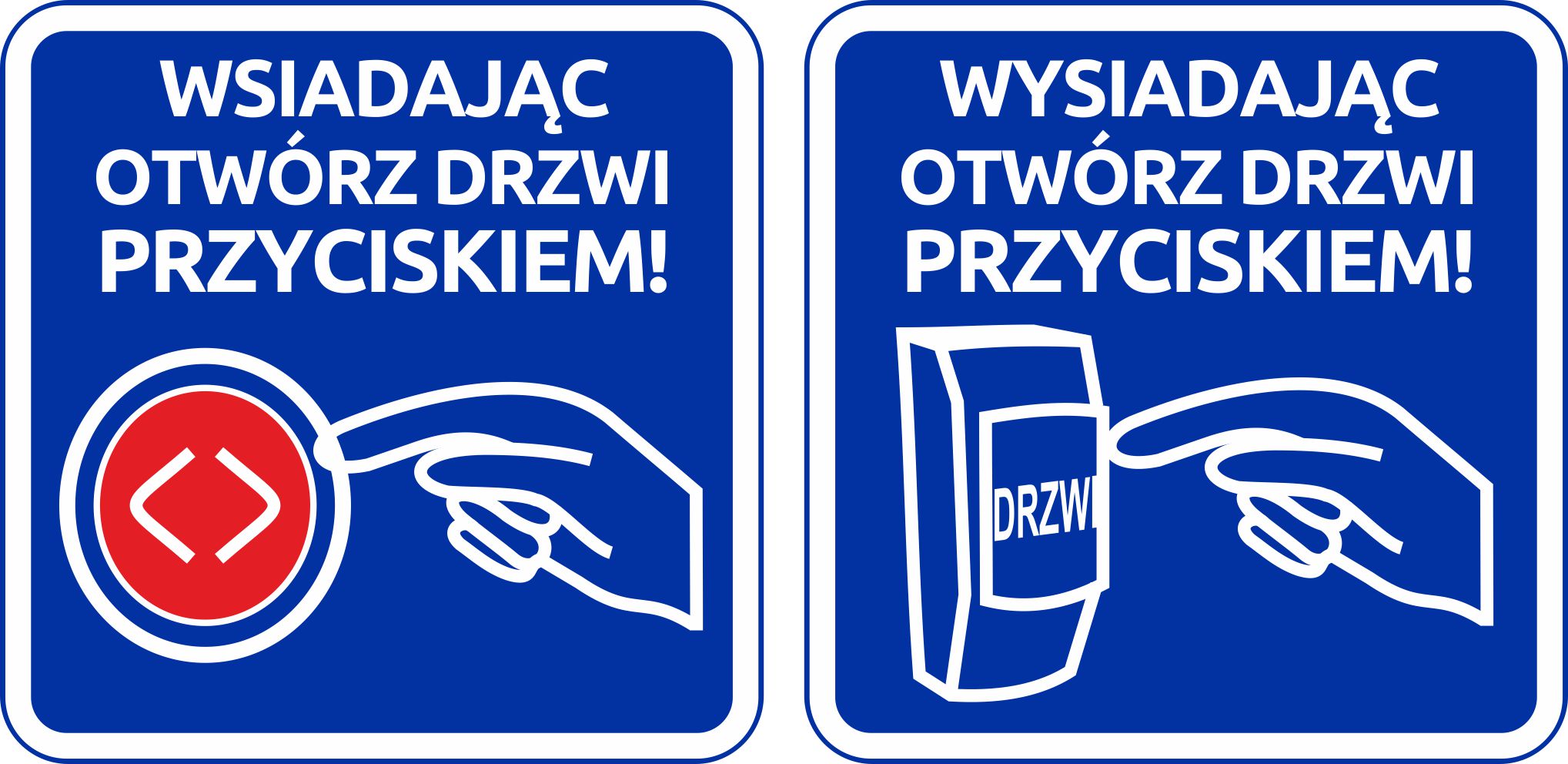 Naklejki ciepły guzik   poziom