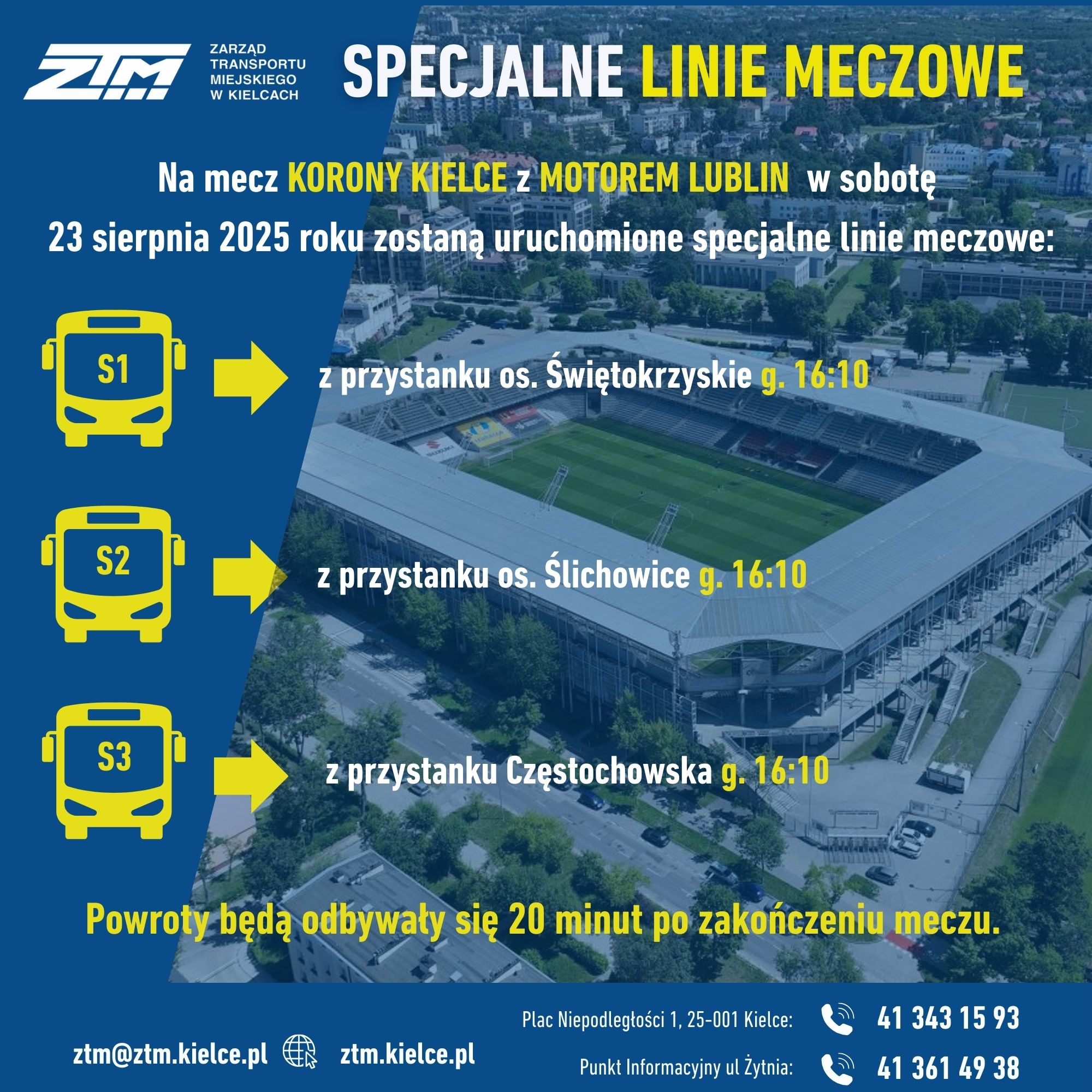 Specjalne linie meczowe KORONA  Motor