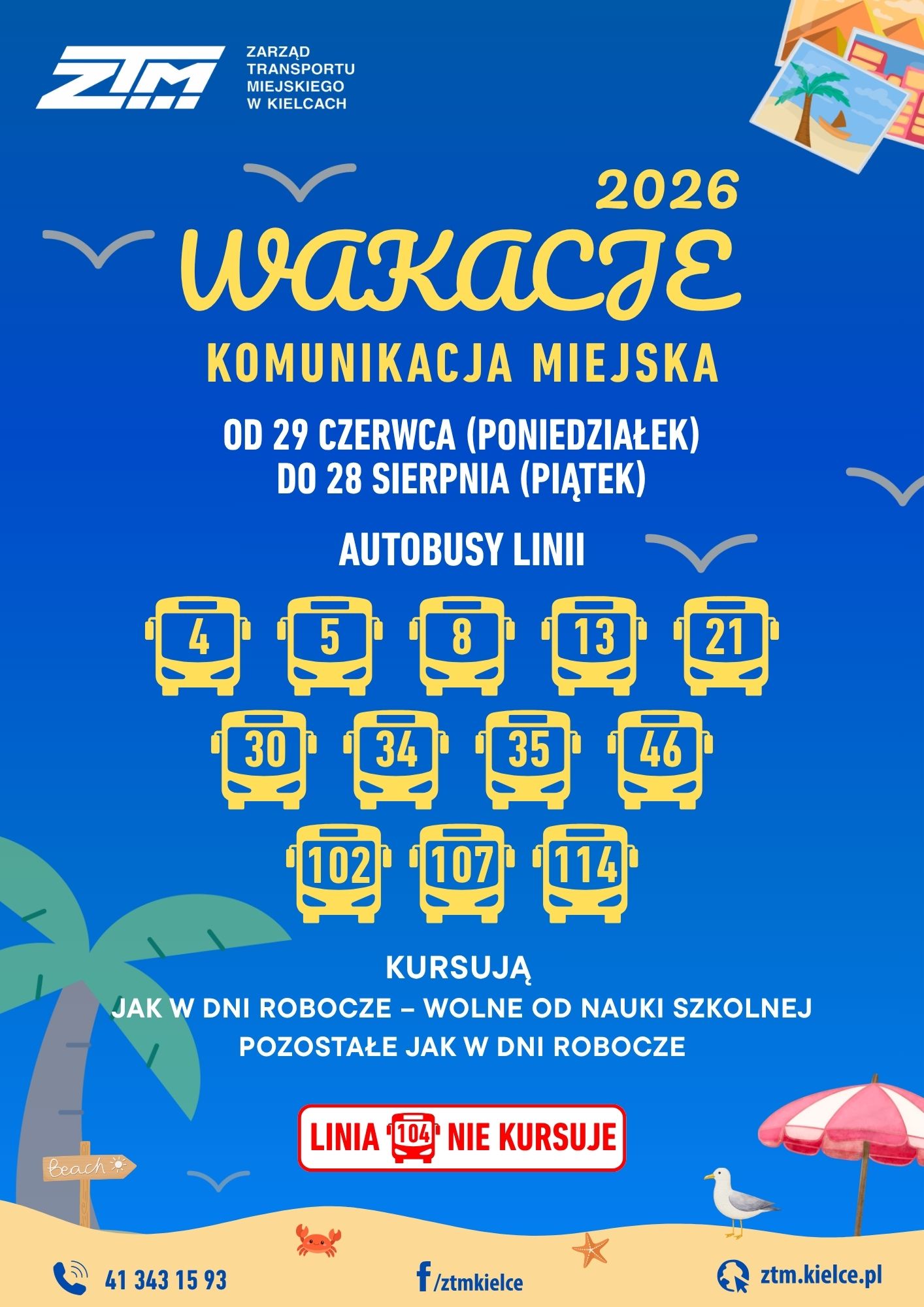 WAKACJE 2026 Plakat